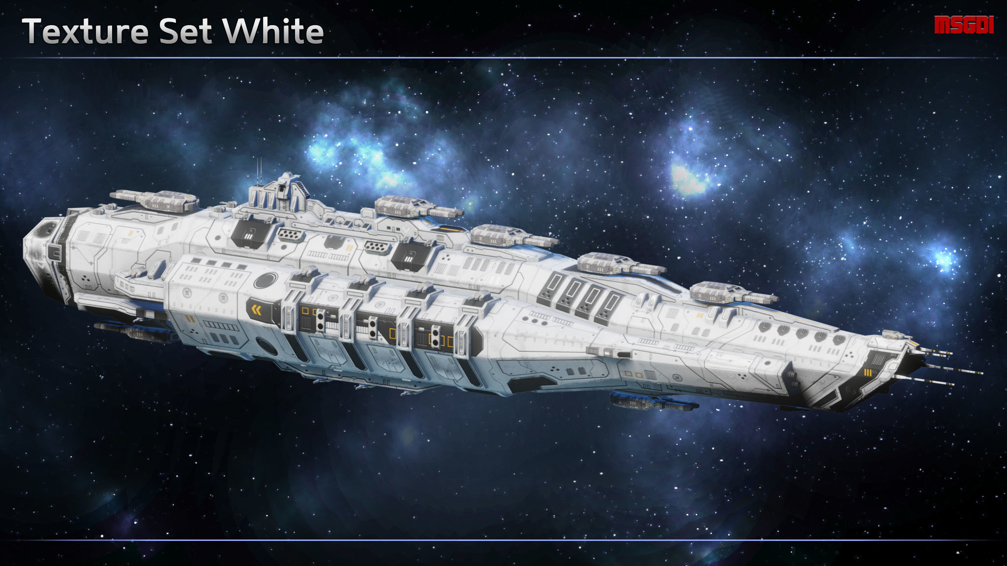 Spaceship Berlin Battlecruiser Low-poly 3D model_9