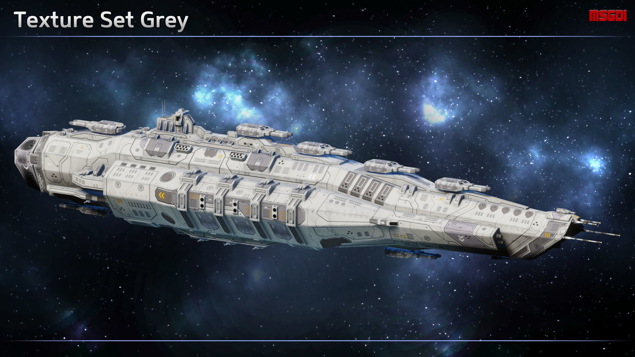 Spaceship Berlin Battlecruiser Low-poly 3D model_7