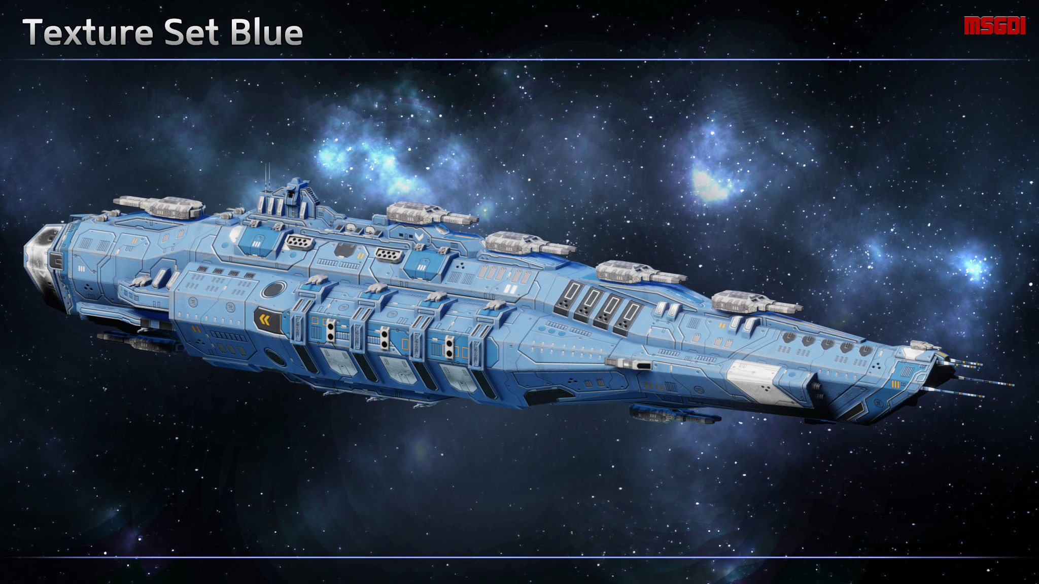 Spaceship Berlin Battlecruiser Low-poly 3D model_5