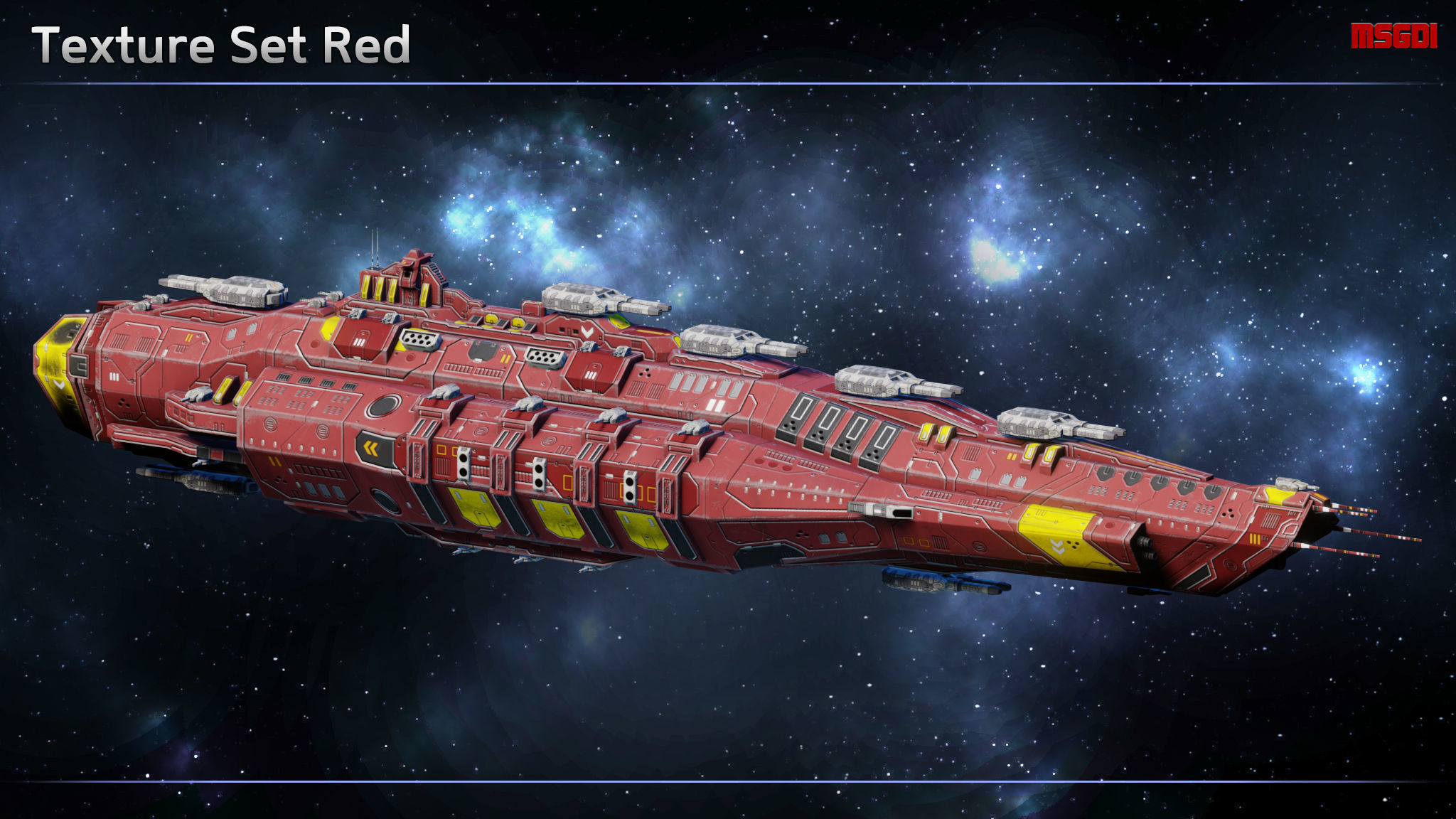 Spaceship Berlin Battlecruiser Low-poly 3D model_8