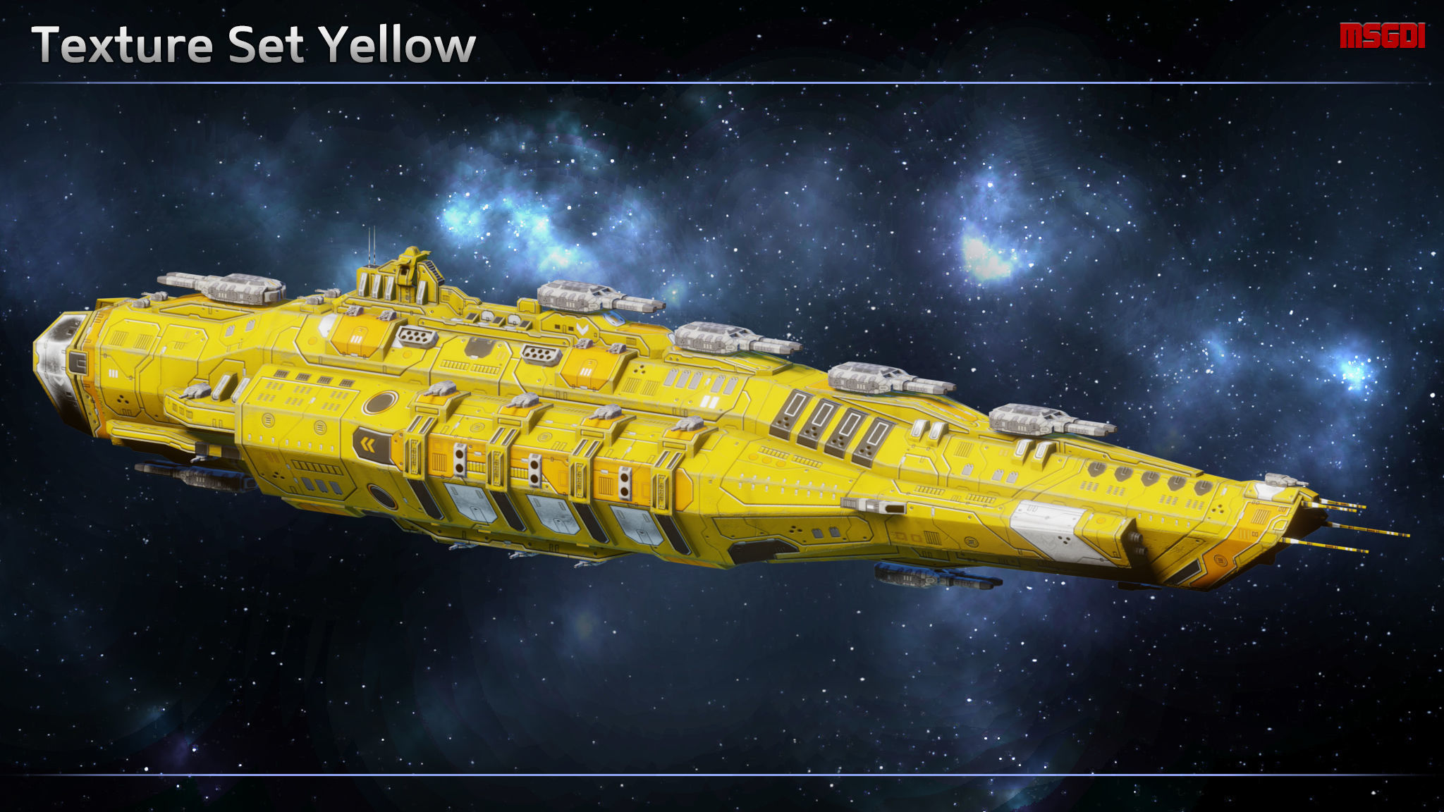 Spaceship Berlin Battlecruiser Low-poly 3D model_10