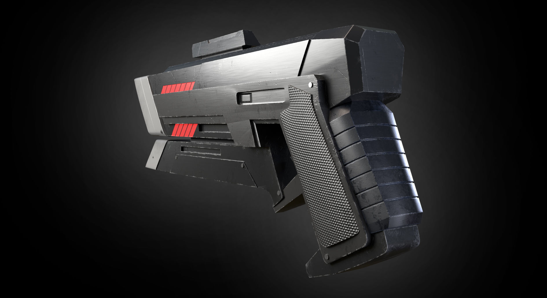 Raygun Blaster 3D model_3