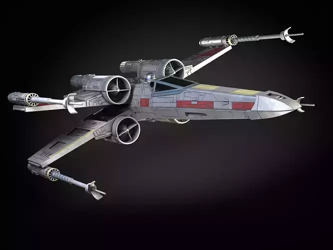 StarWars X-Wing Fighter with Interior 3D model