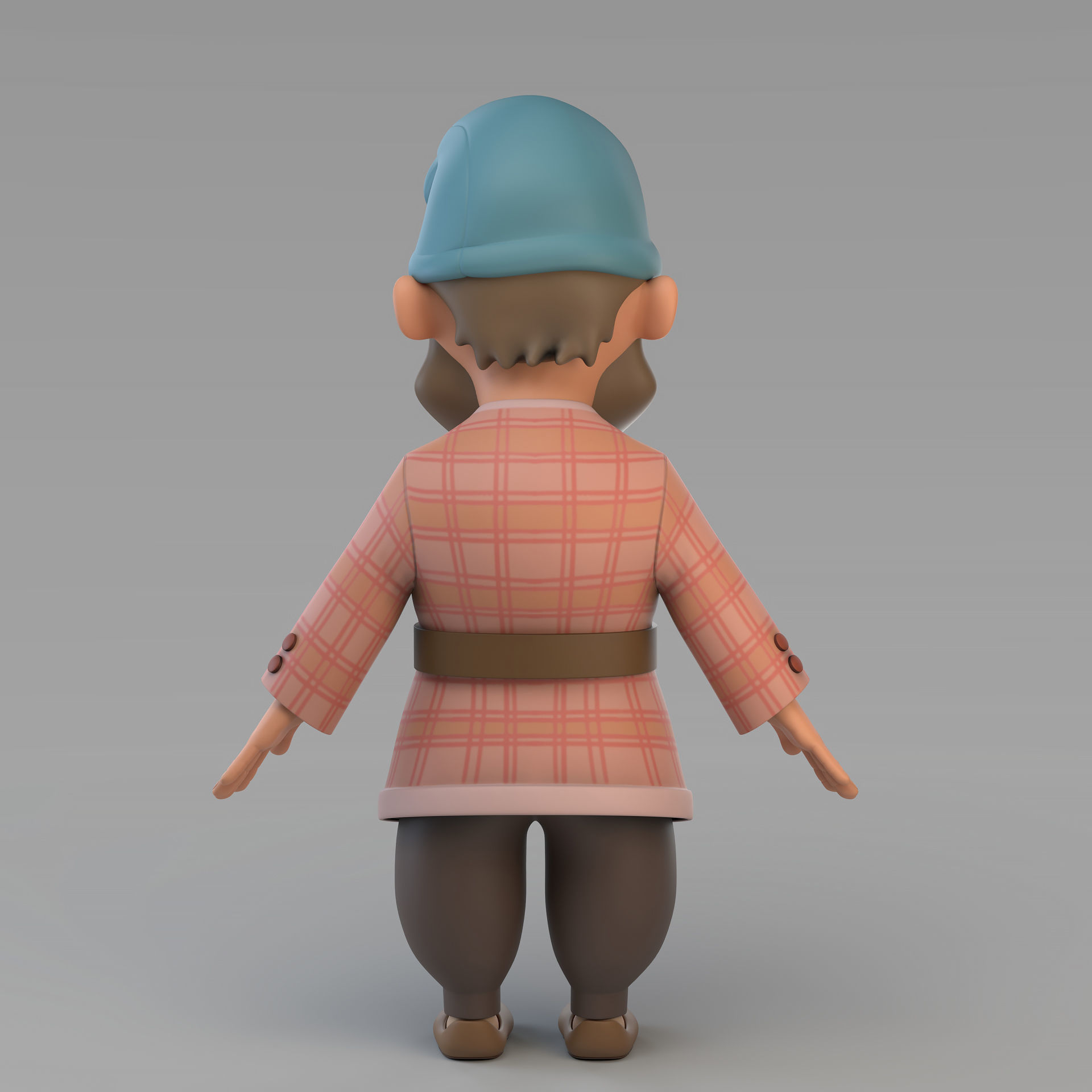 Cartoon Gnome 02 3D model_3