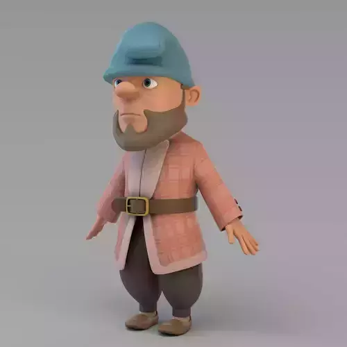 Cartoon Gnome 02 3D model