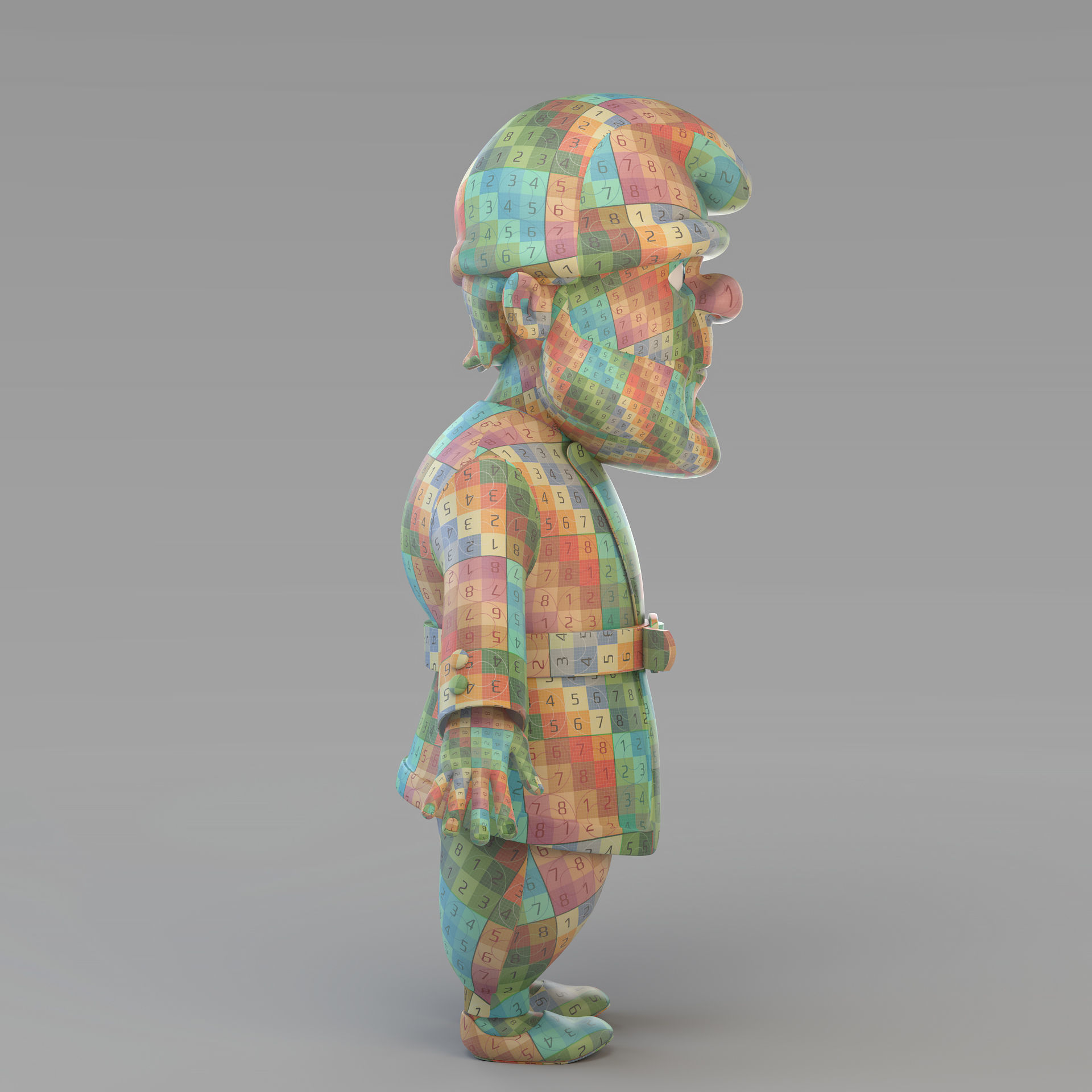 Cartoon Gnome 02 3D model_12