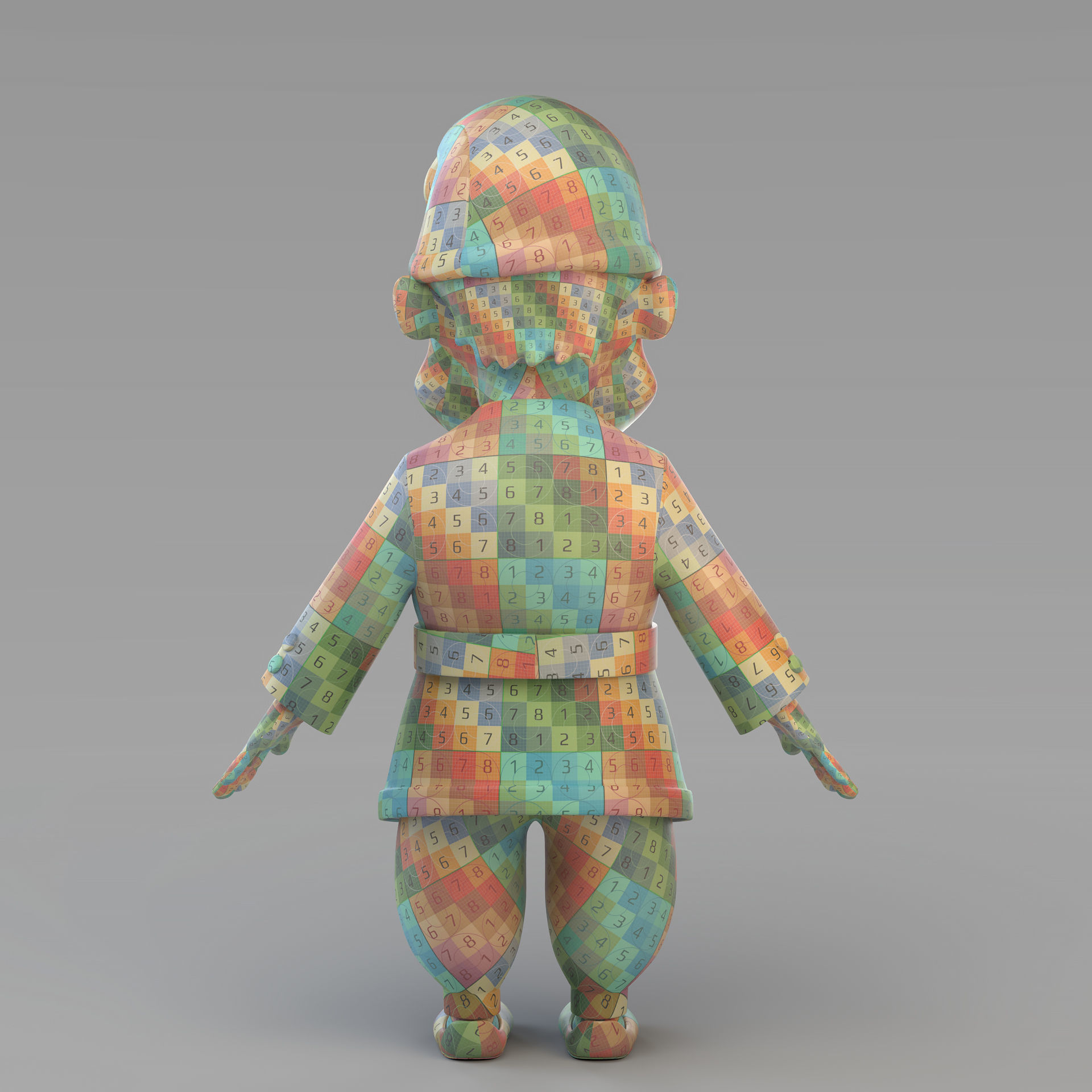 Cartoon Gnome 02 3D model_13