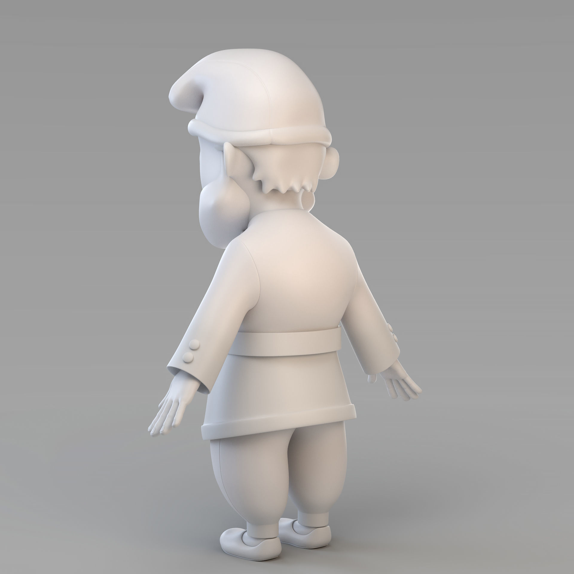 Cartoon Gnome 02 3D model_9