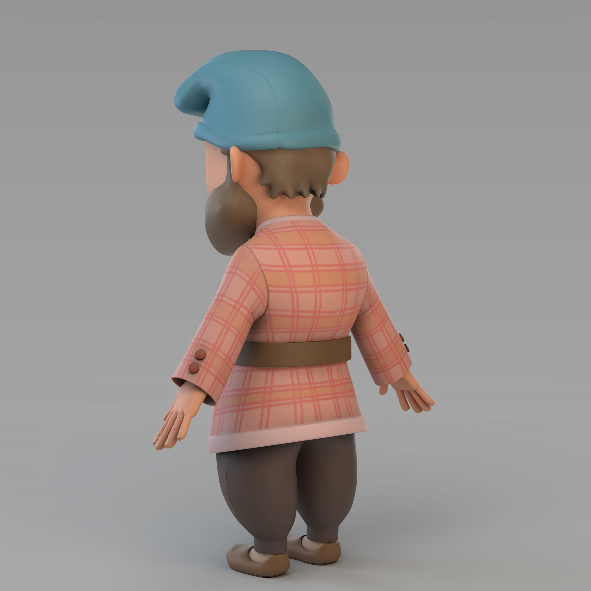 Cartoon Gnome 02 3D model_4