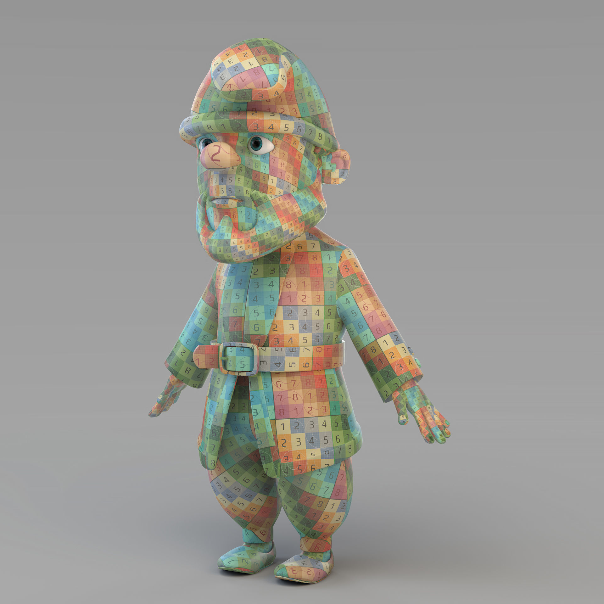 Cartoon Gnome 02 3D model_10