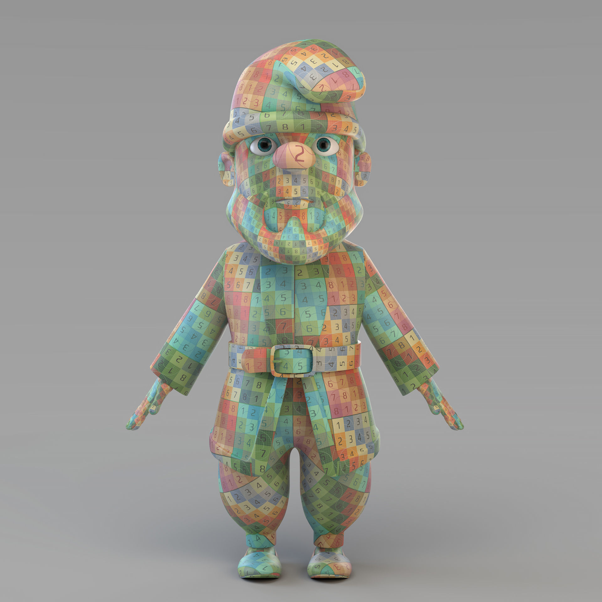 Cartoon Gnome 02 3D model_11