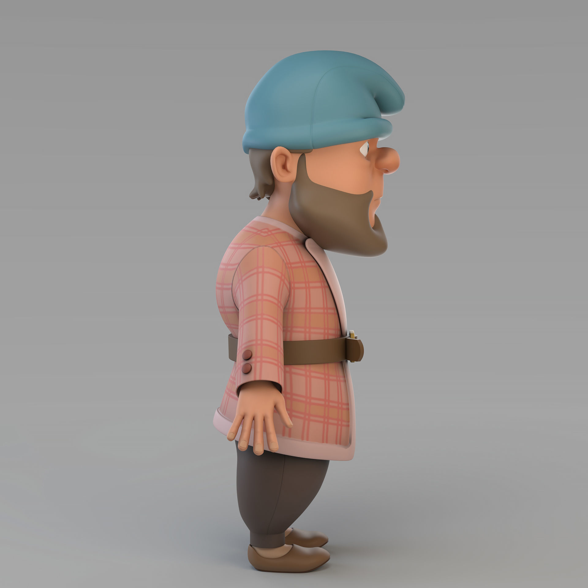 Cartoon Gnome 02 3D model_2
