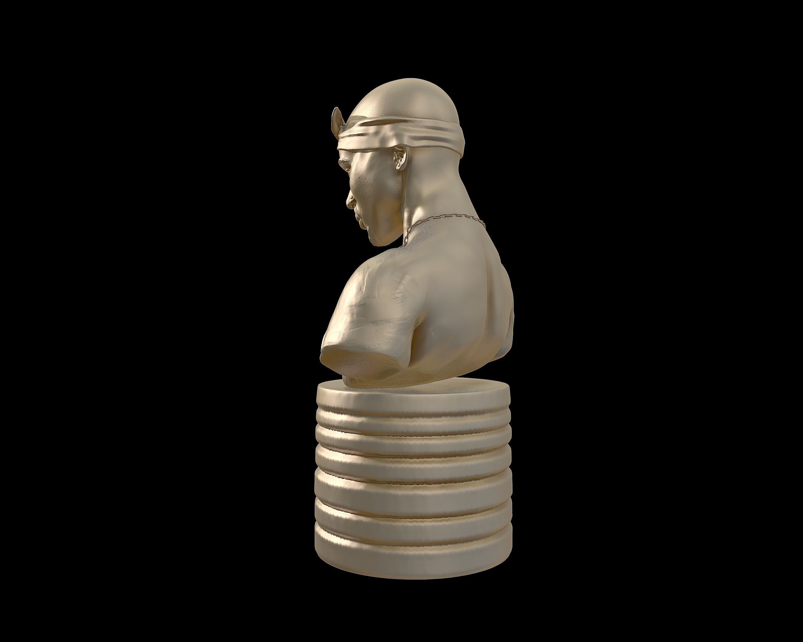 Tupac Shakur 3d portrait sculpture 3D print model_24