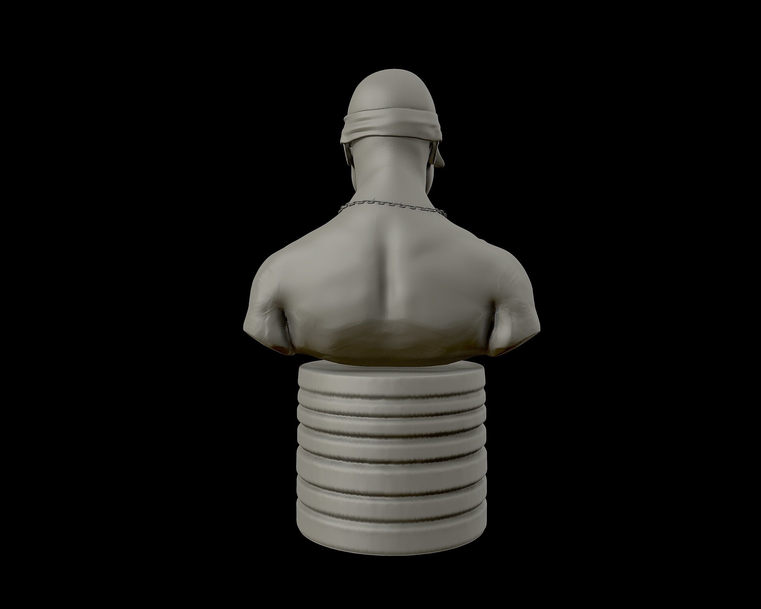 Tupac Shakur 3d portrait sculpture 3D print model_8