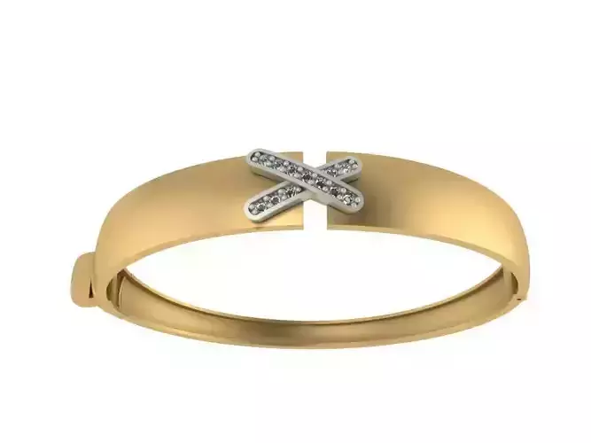 set gold bangle with diamonds