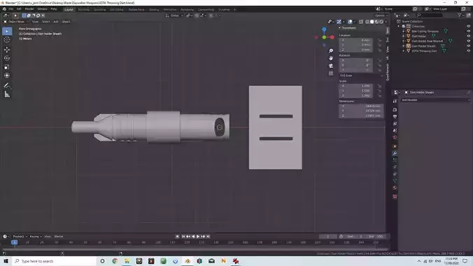 Blade Daywalker EDTA Throwing Dart 3D print model
