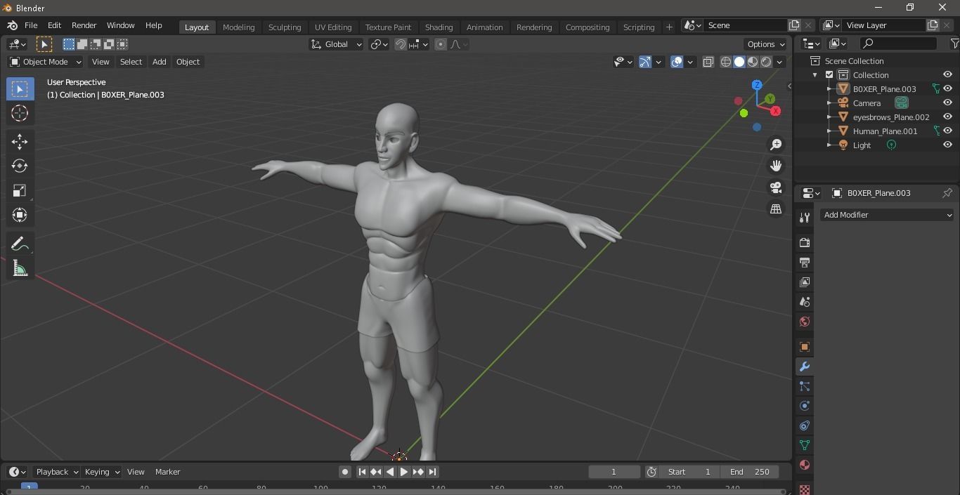 HUMAN MALE CHARACTER Free low-poly 3D model_4