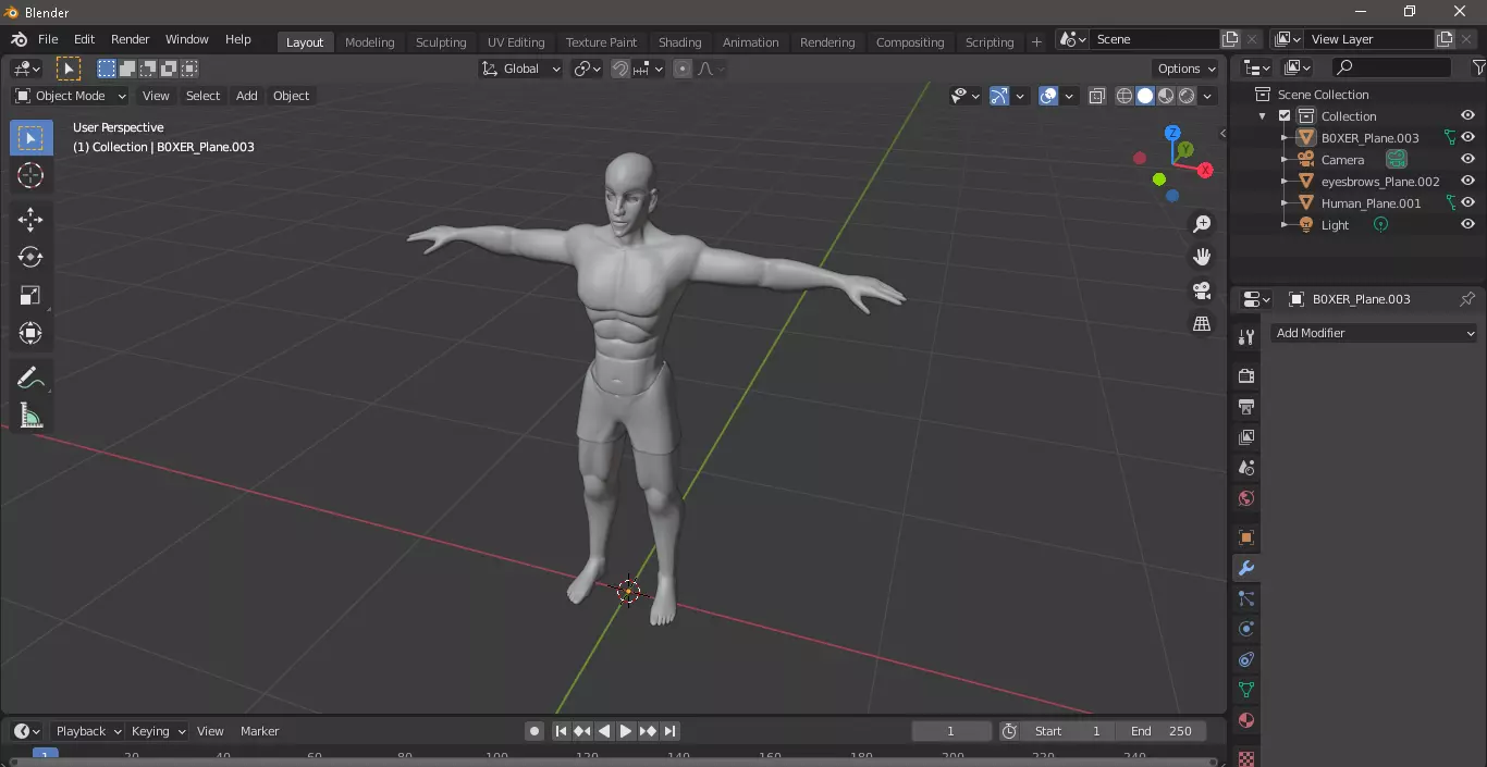 HUMAN MALE CHARACTER Free low-poly 3D model_0