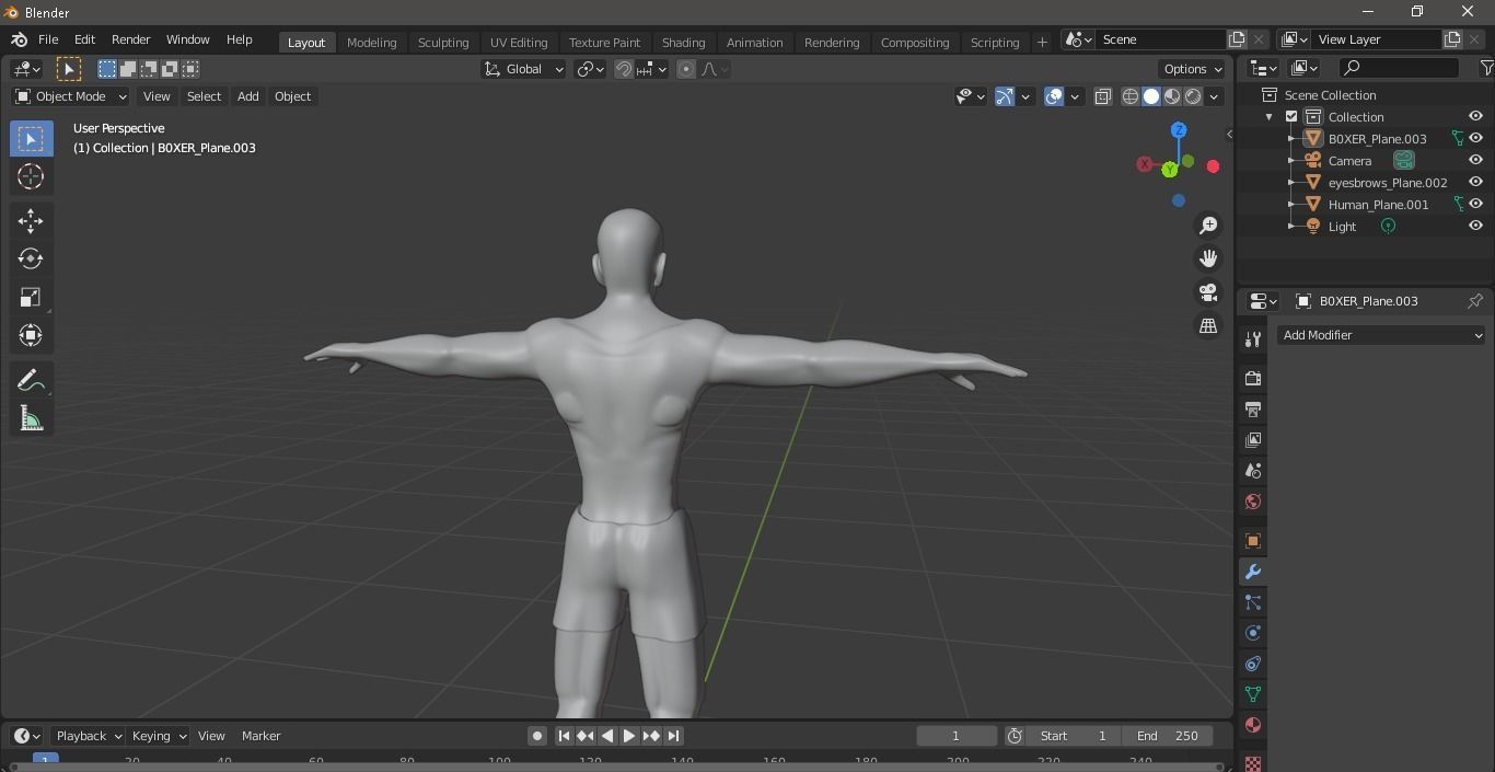 HUMAN MALE CHARACTER Free low-poly 3D model_2