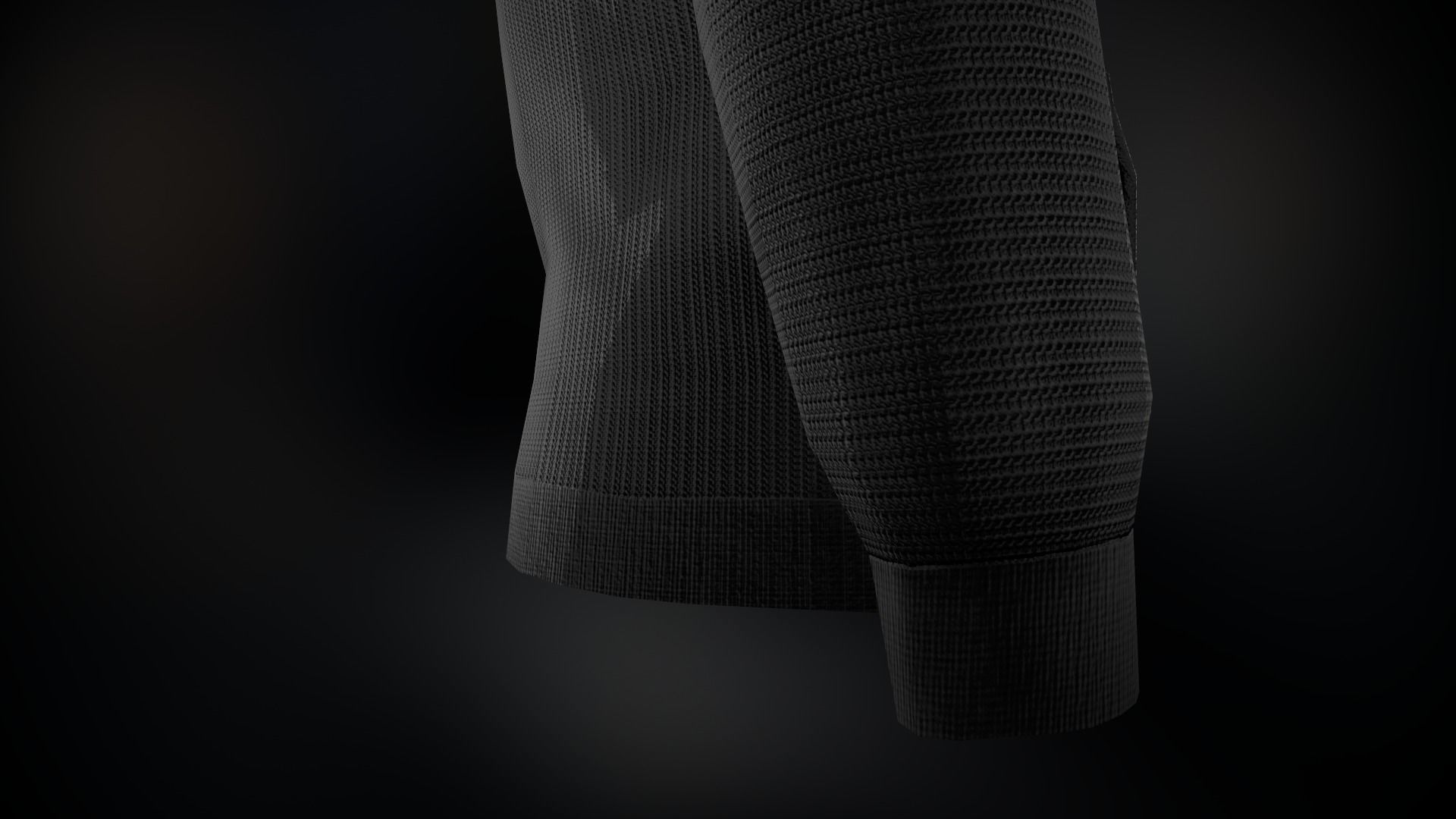 Black Hoodie Low-poly 3D model_14