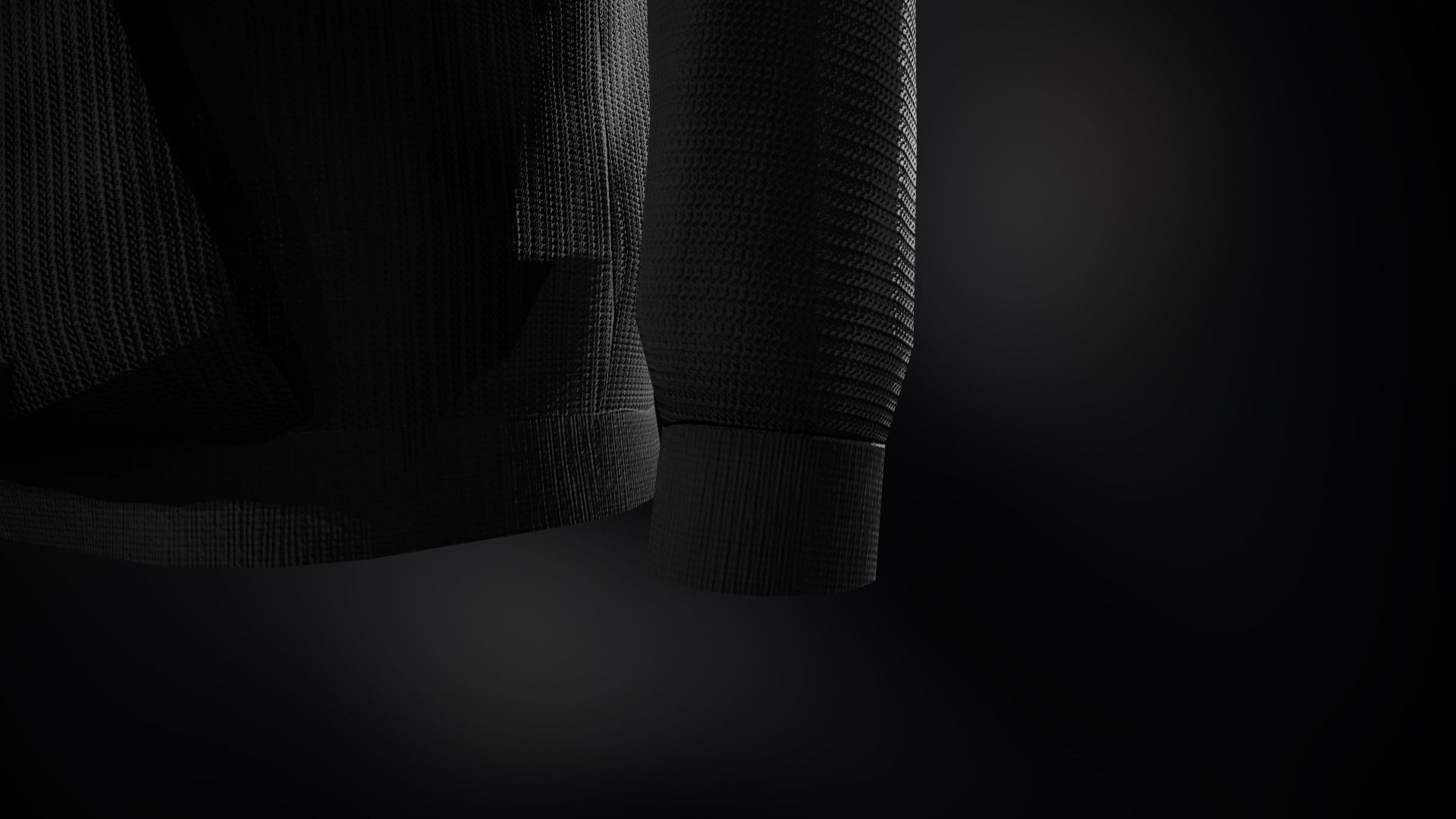 Black Hoodie Low-poly 3D model_13