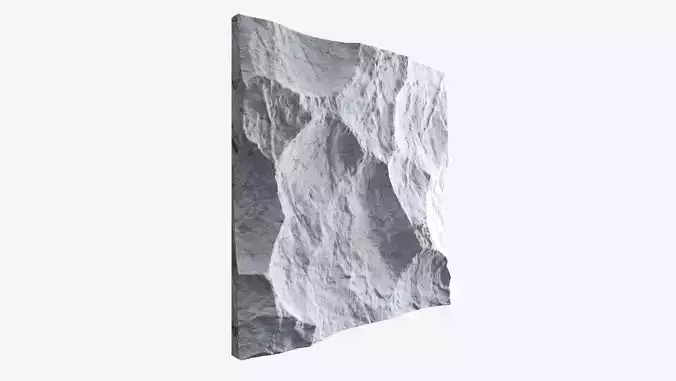 306-RockPanel piece of rock on wall