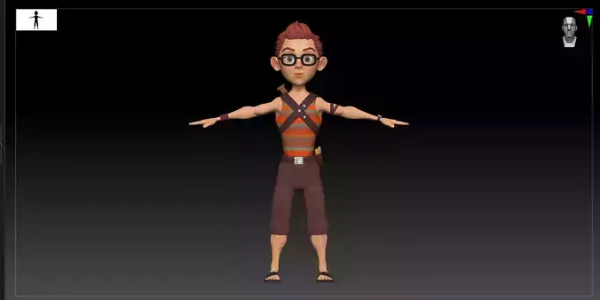 ZBrush Stylized Character Basemesh Boy - Alex - High Poly