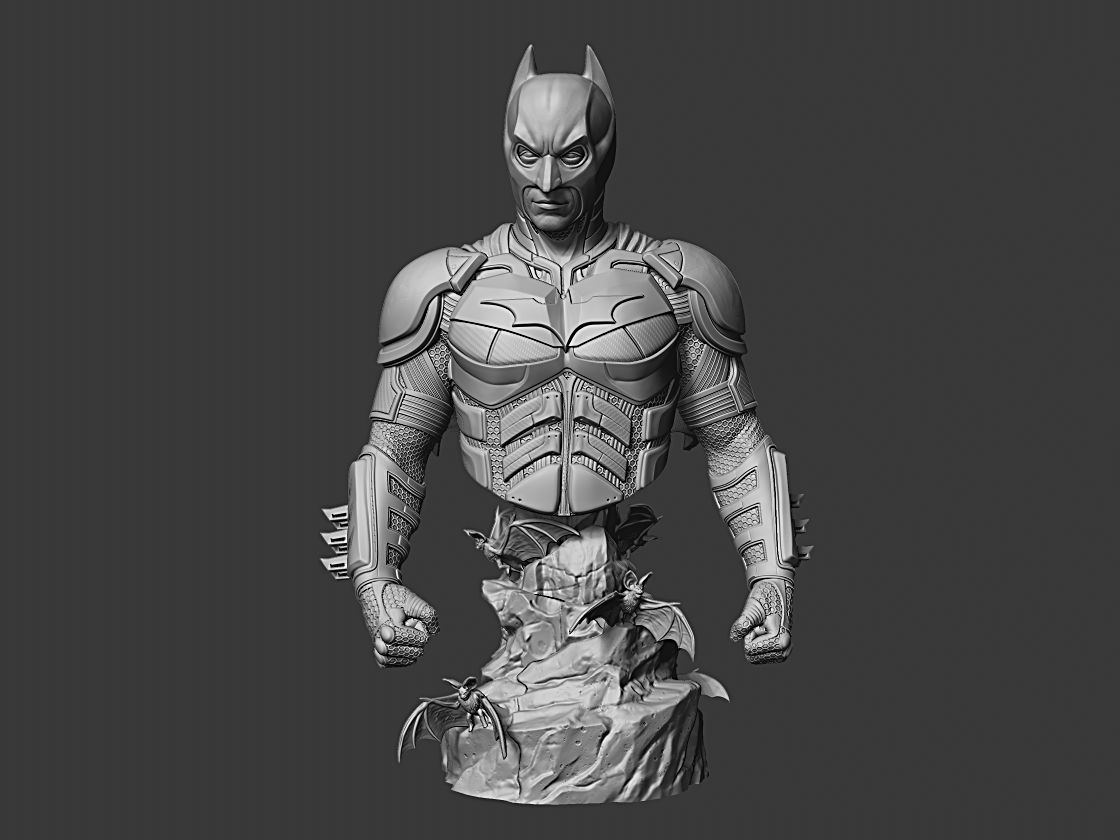 Dark Knight Bust 3D print model_12