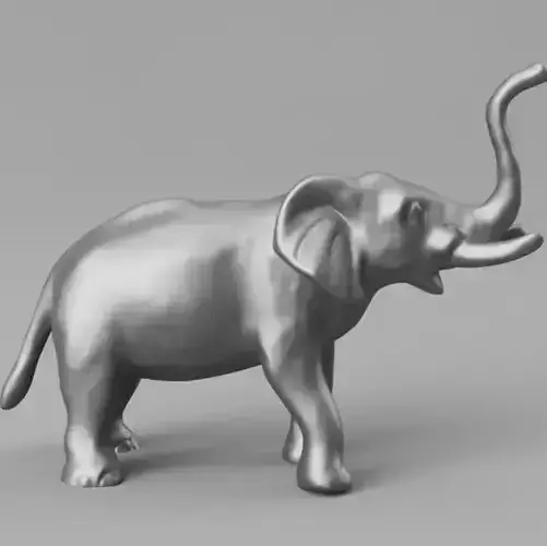 Elephant golden 3D print model