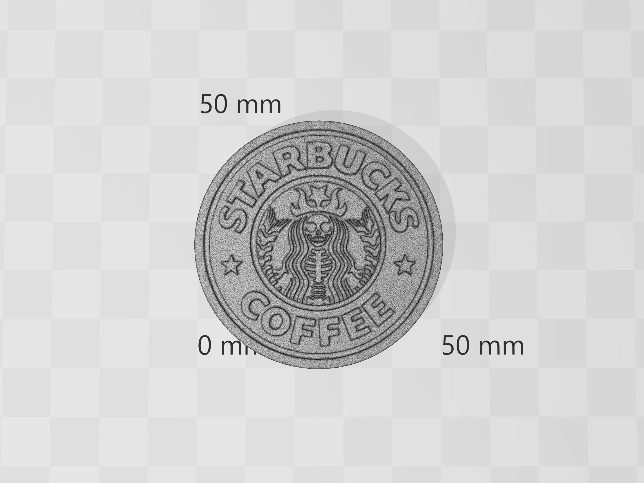 Starbucks Halloween Magnet and Straw Topper 3D print model_6