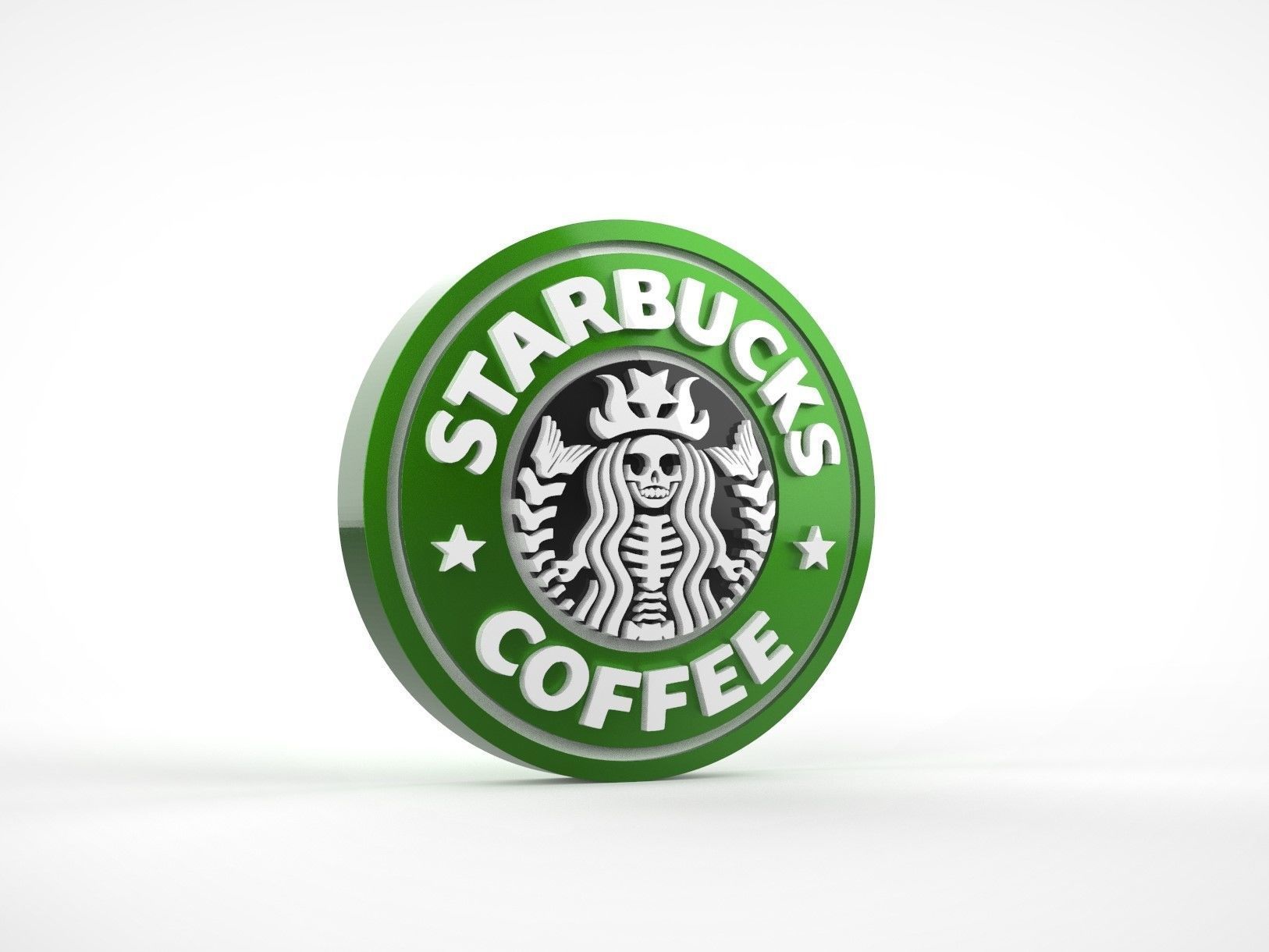 Starbucks Halloween Magnet and Straw Topper 3D print model_1