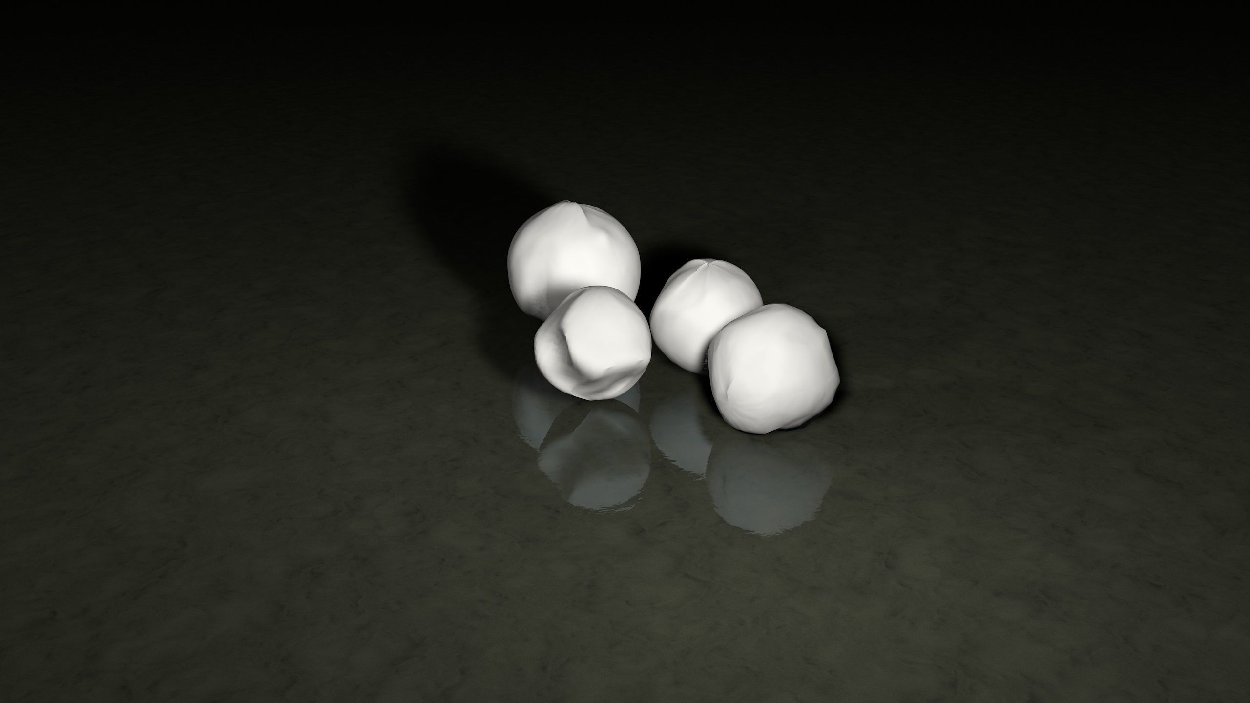Mozzarella balls 3D model_1