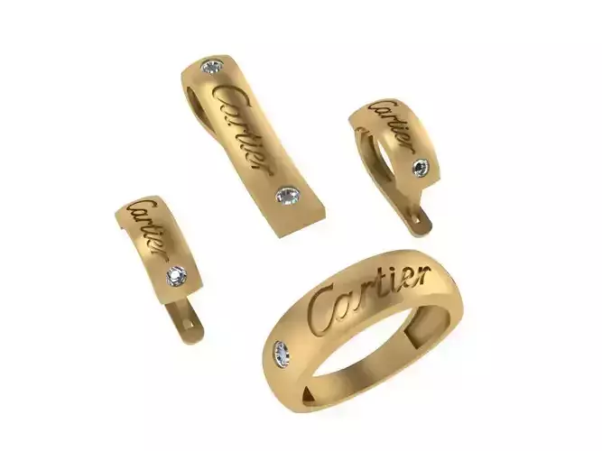 Catriere set personalized cartier ring with diamonds