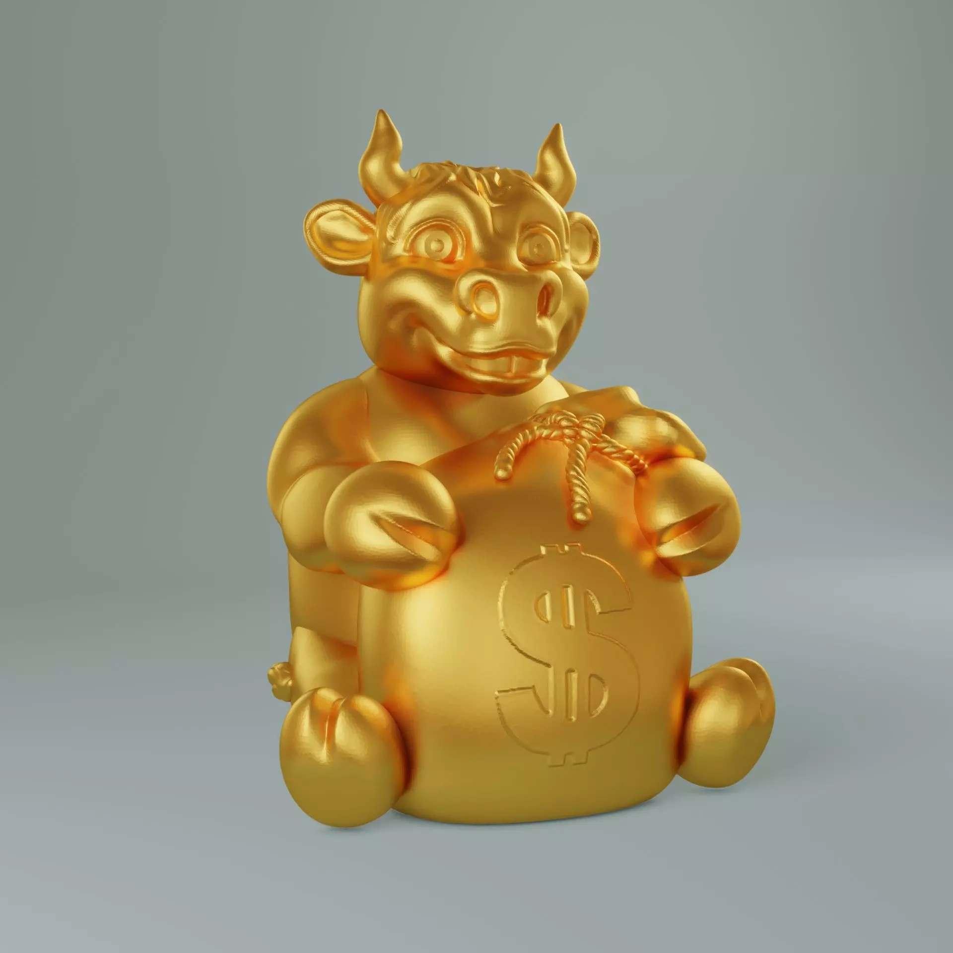 Golden bull 3D print model