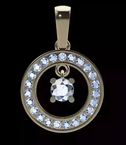 Dainty Diamond Dangle Pendant