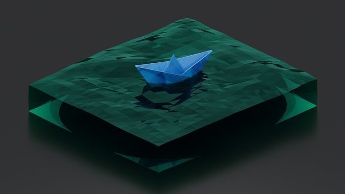 Paper boat 3D print model