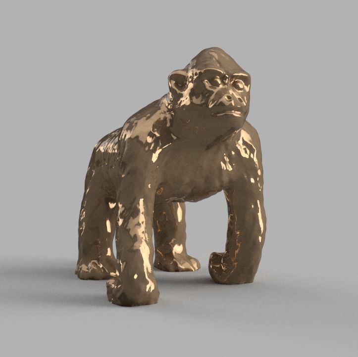 Gorille gorilla 3D print model_3