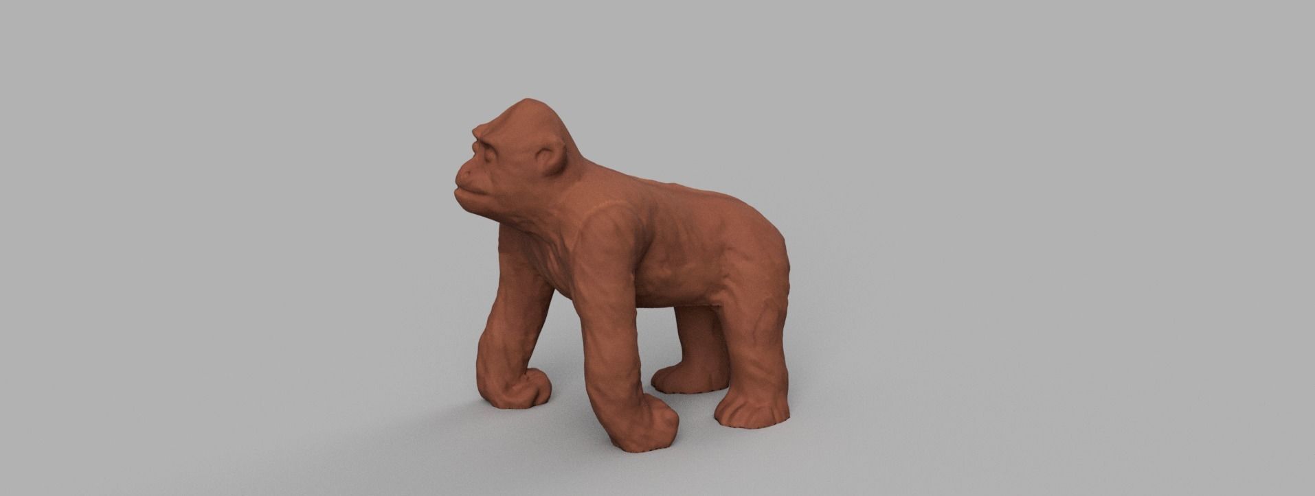 Gorille gorilla 3D print model_1