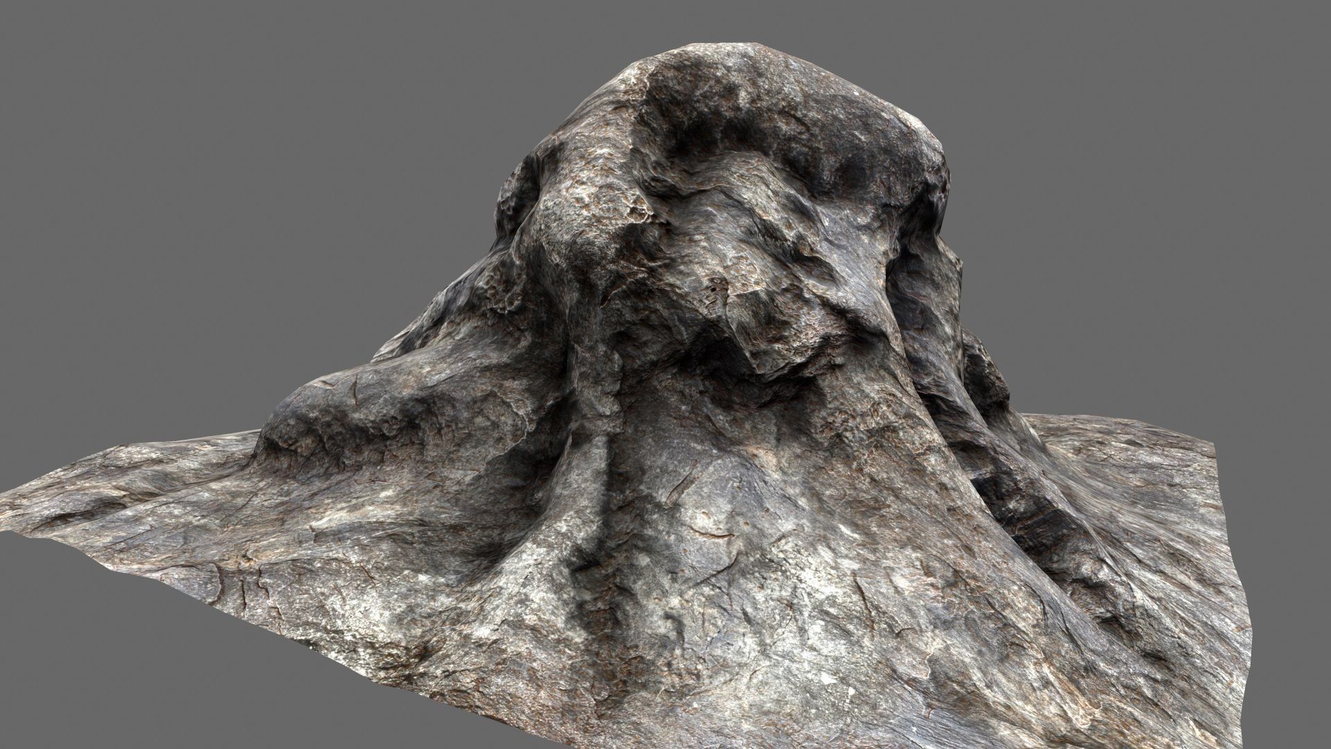 Rock mountain ready to be rendered Low-poly 3D model_7