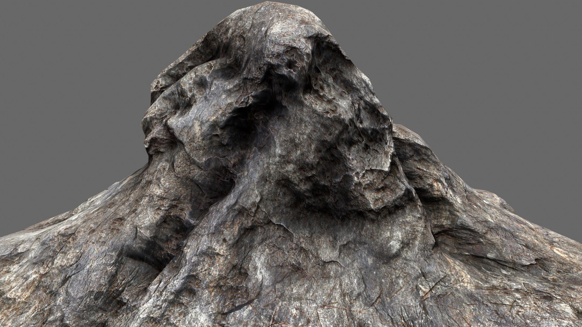 Rock mountain ready to be rendered Low-poly 3D model_3