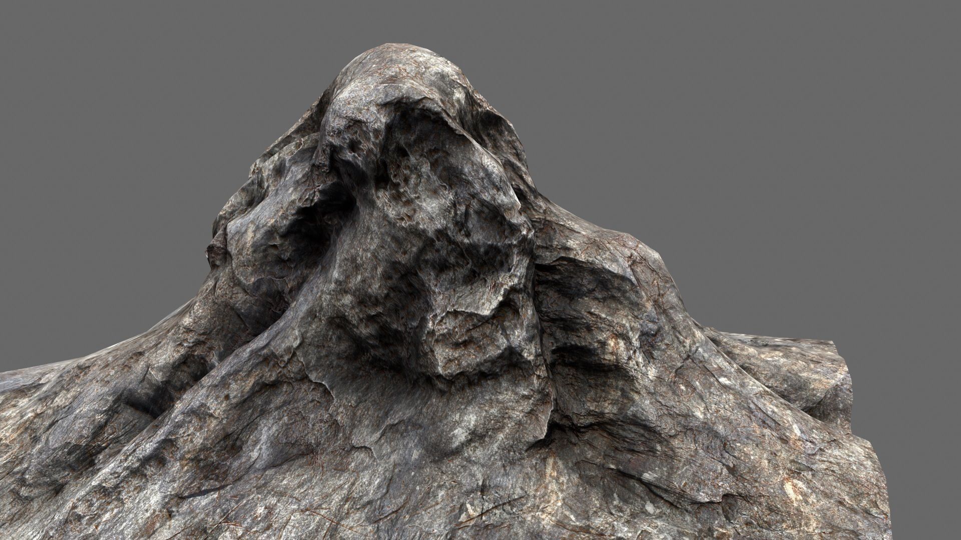 Rock mountain ready to be rendered Low-poly 3D model_16