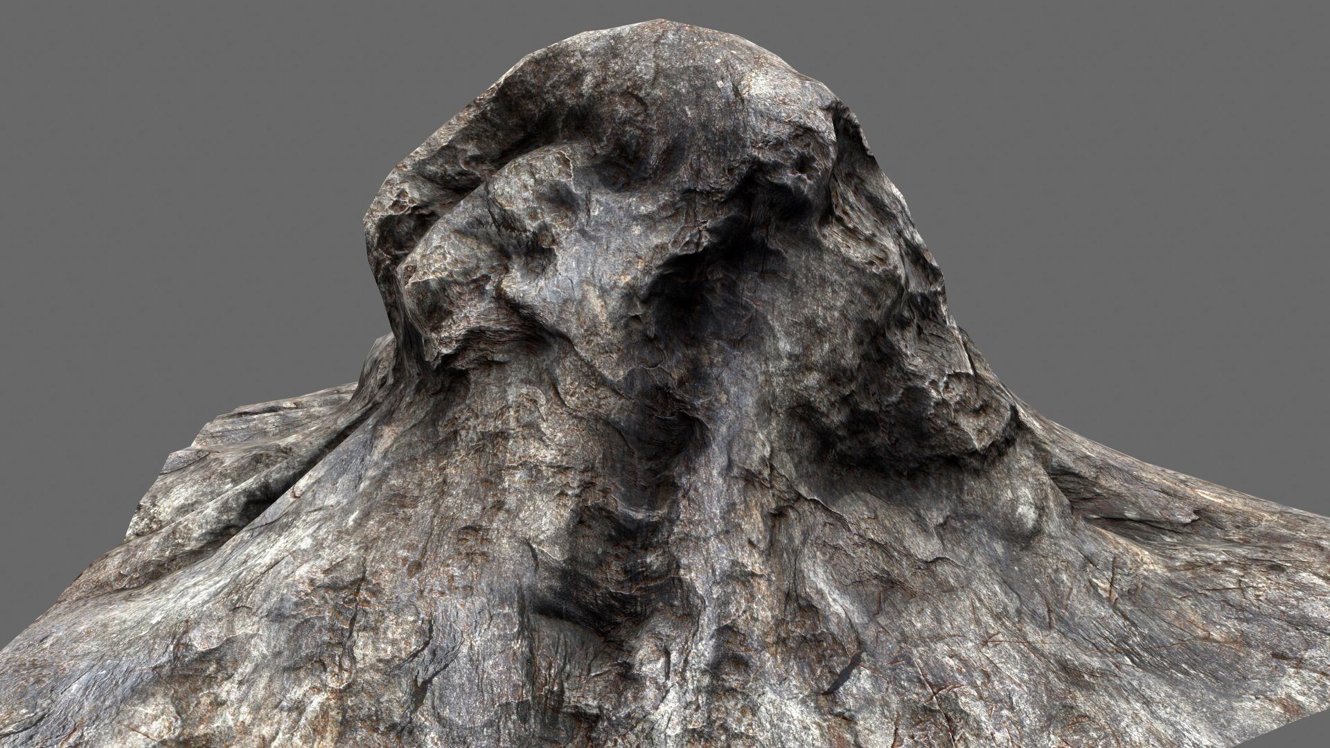 Rock mountain ready to be rendered Low-poly 3D model_5