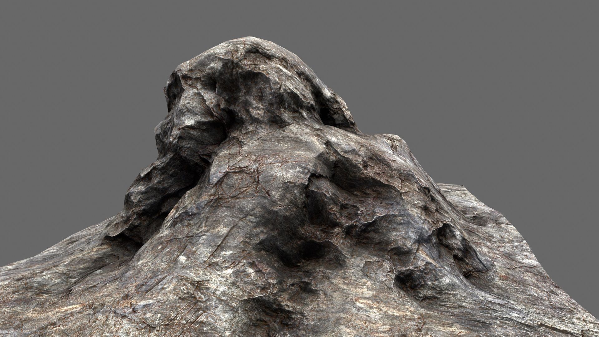 Rock mountain ready to be rendered Low-poly 3D model_13