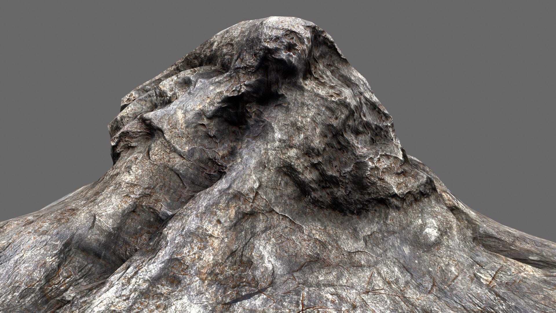 Rock mountain ready to be rendered Low-poly 3D model_18