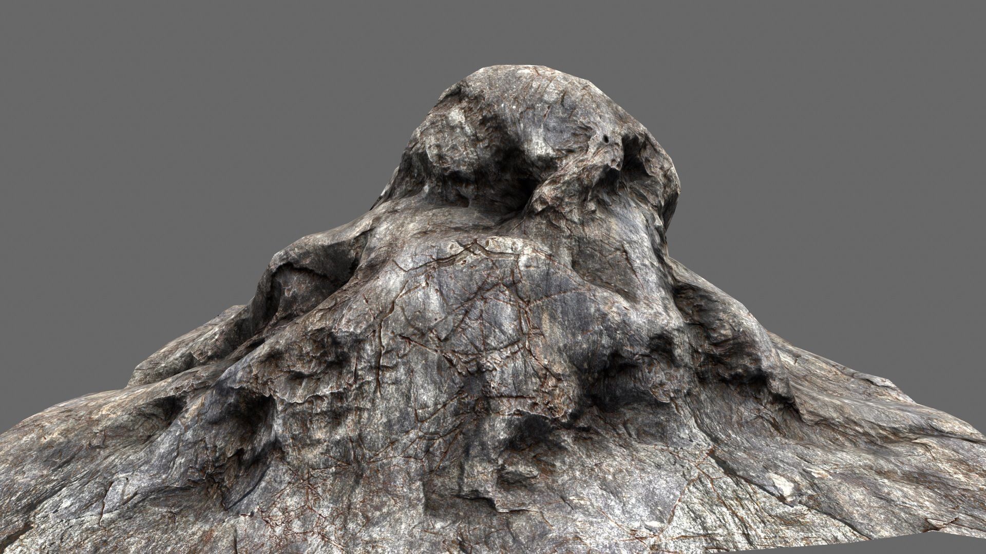 Rock mountain ready to be rendered Low-poly 3D model_10
