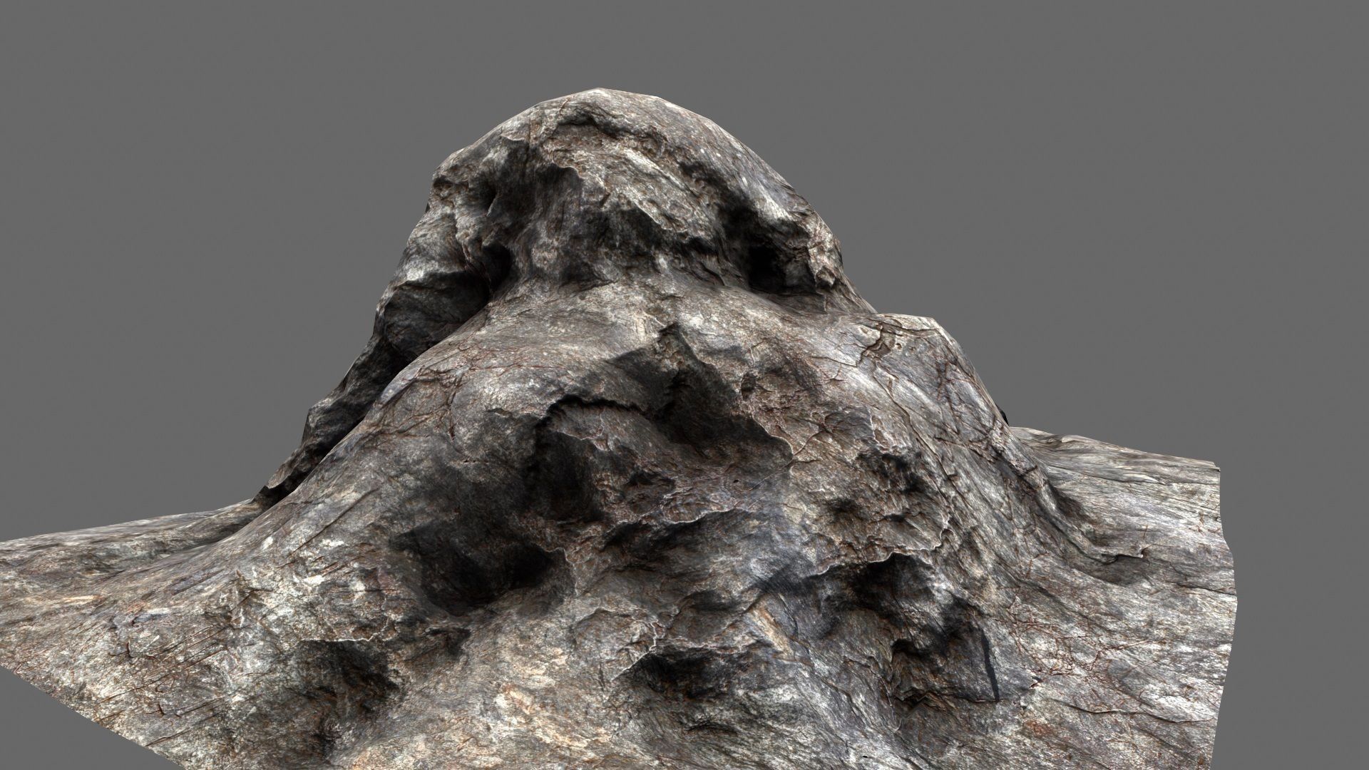 Rock mountain ready to be rendered Low-poly 3D model_12