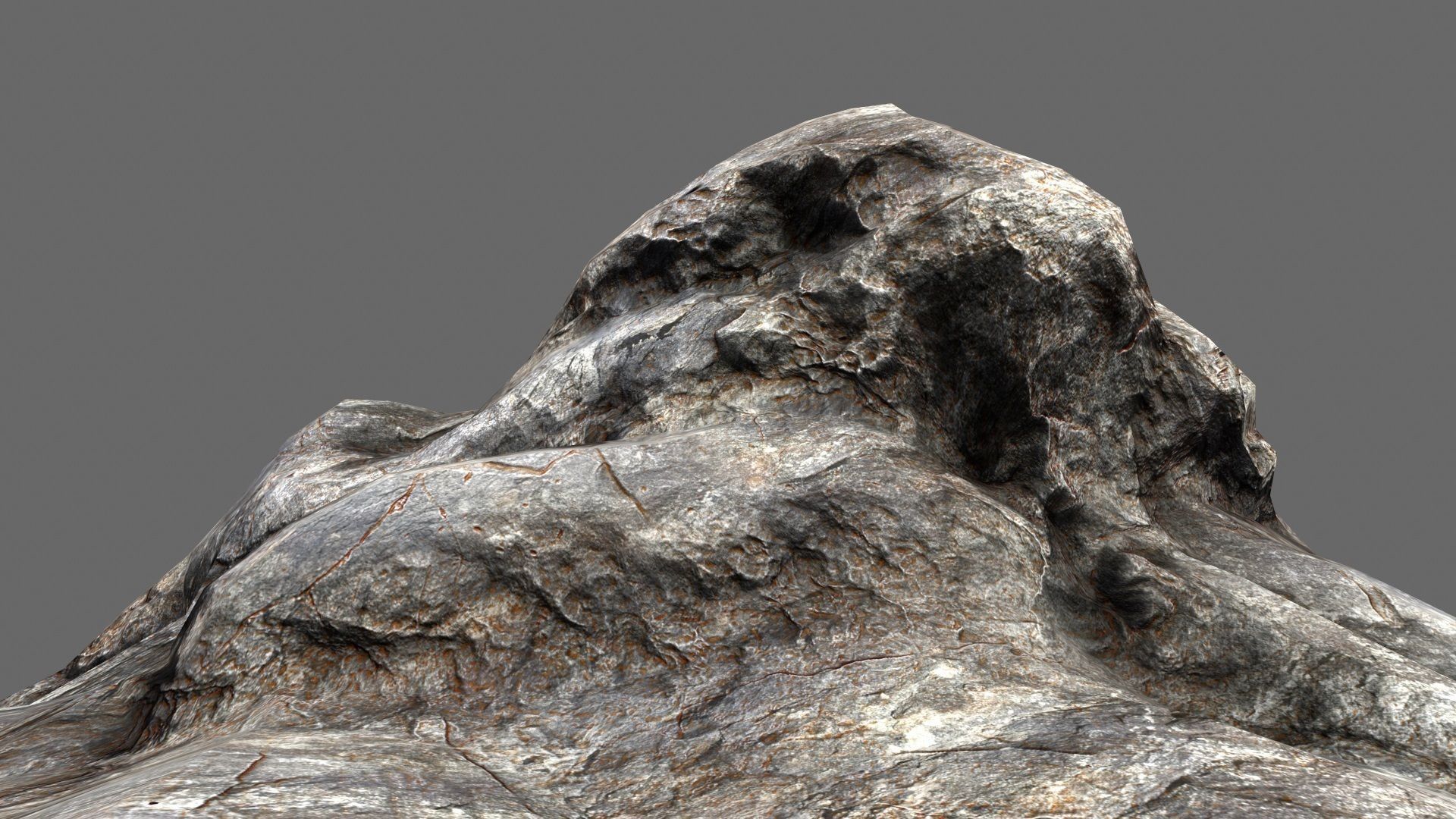 Rock mountain ready to be rendered Low-poly 3D model_20