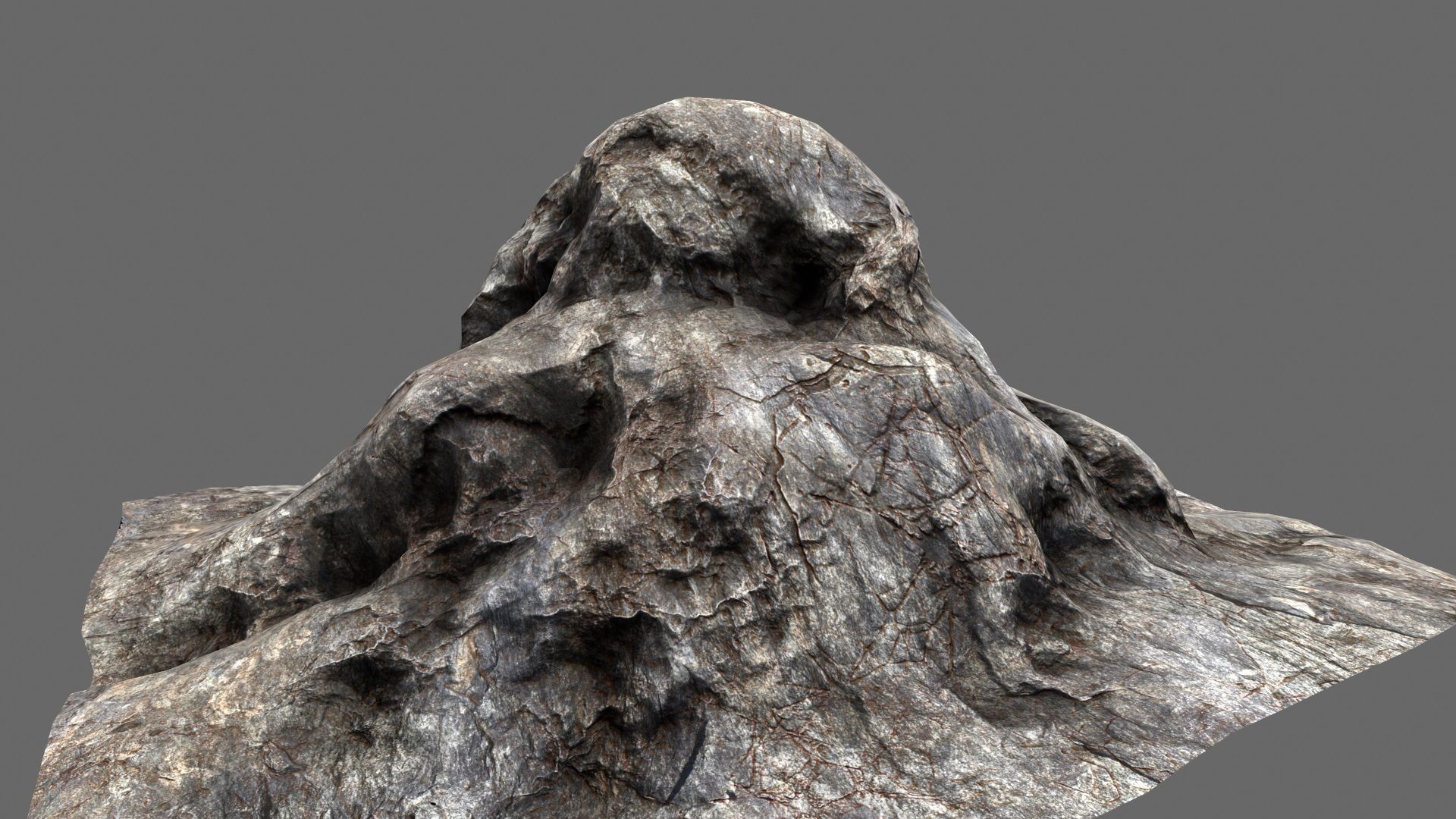 Rock mountain ready to be rendered Low-poly 3D model_11