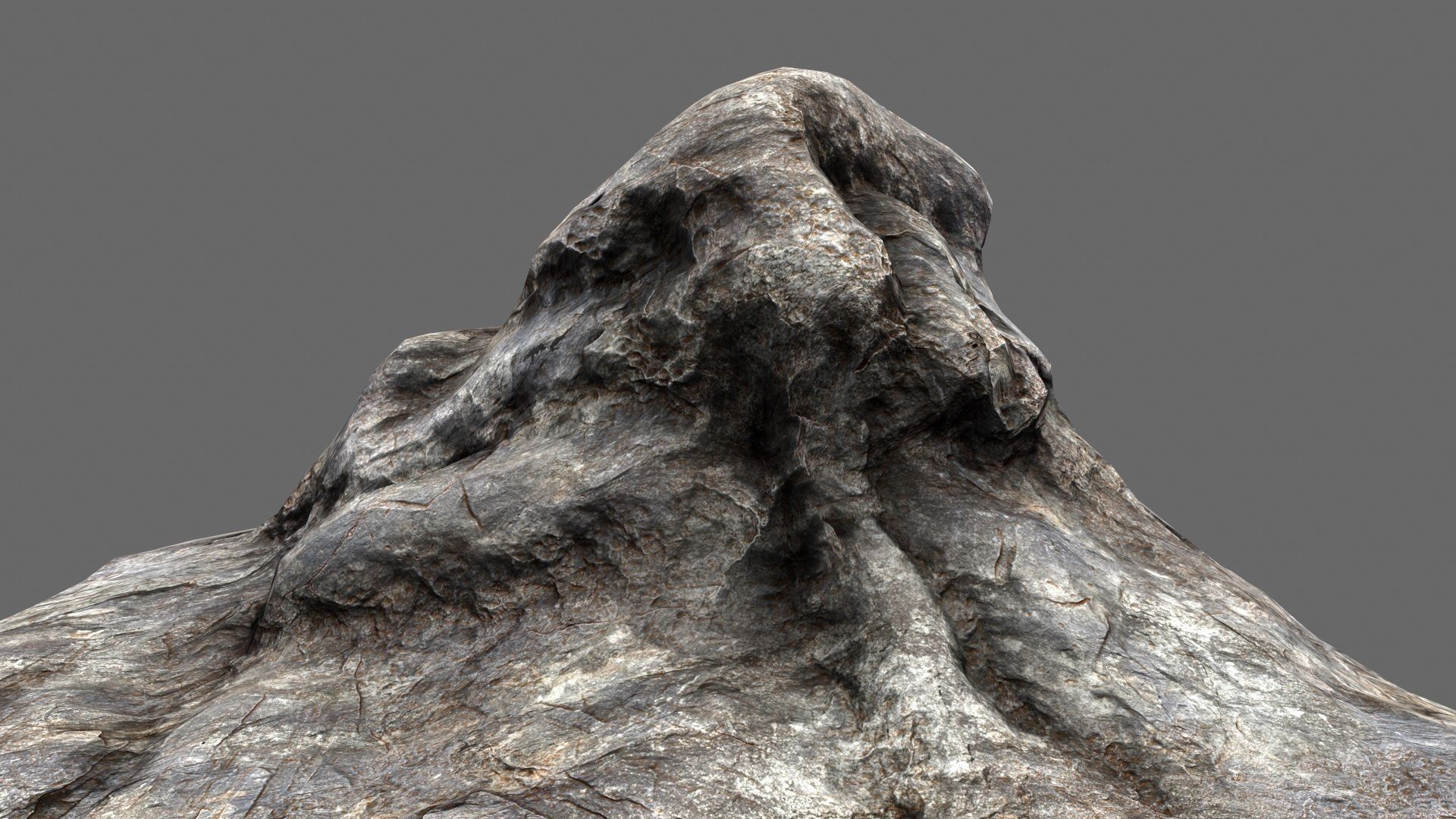 Rock mountain ready to be rendered Low-poly 3D model_6