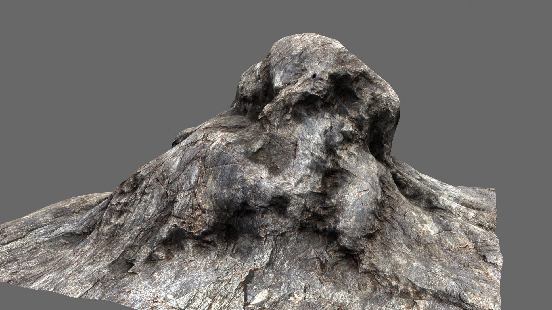 Rock mountain ready to be rendered Low-poly 3D model_9